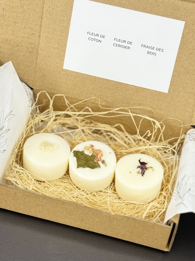 Coffret Bohème Bio – 3 Cires Fondantes parfumées
